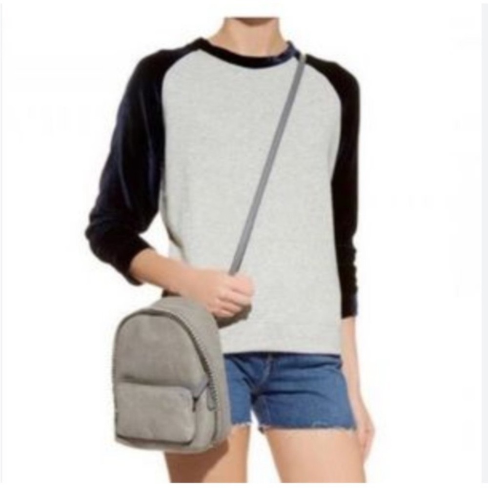 Rails Samson Blue Velvet Long Sleeve Pullover Sweatshirt